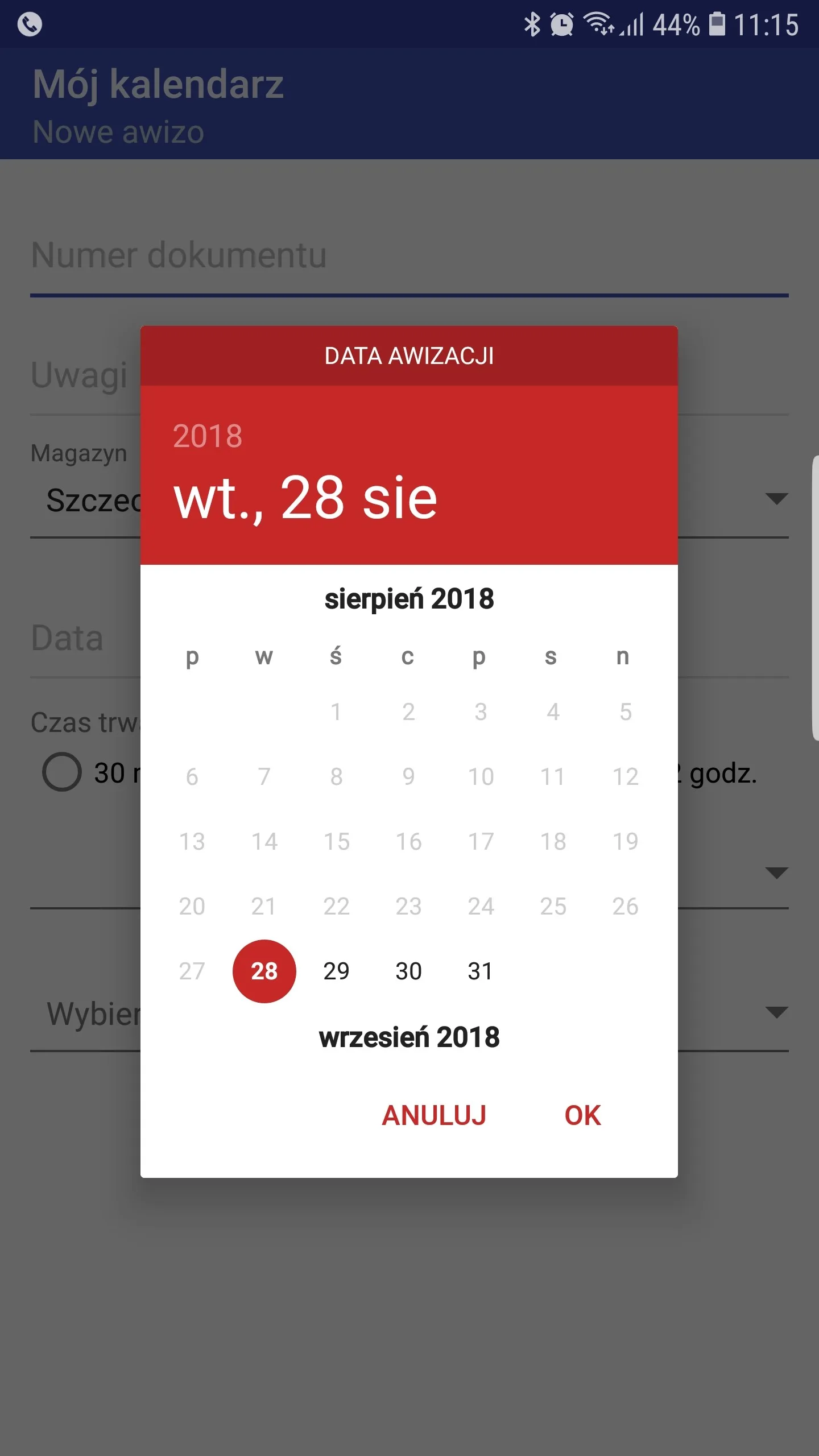 Awizacja Android